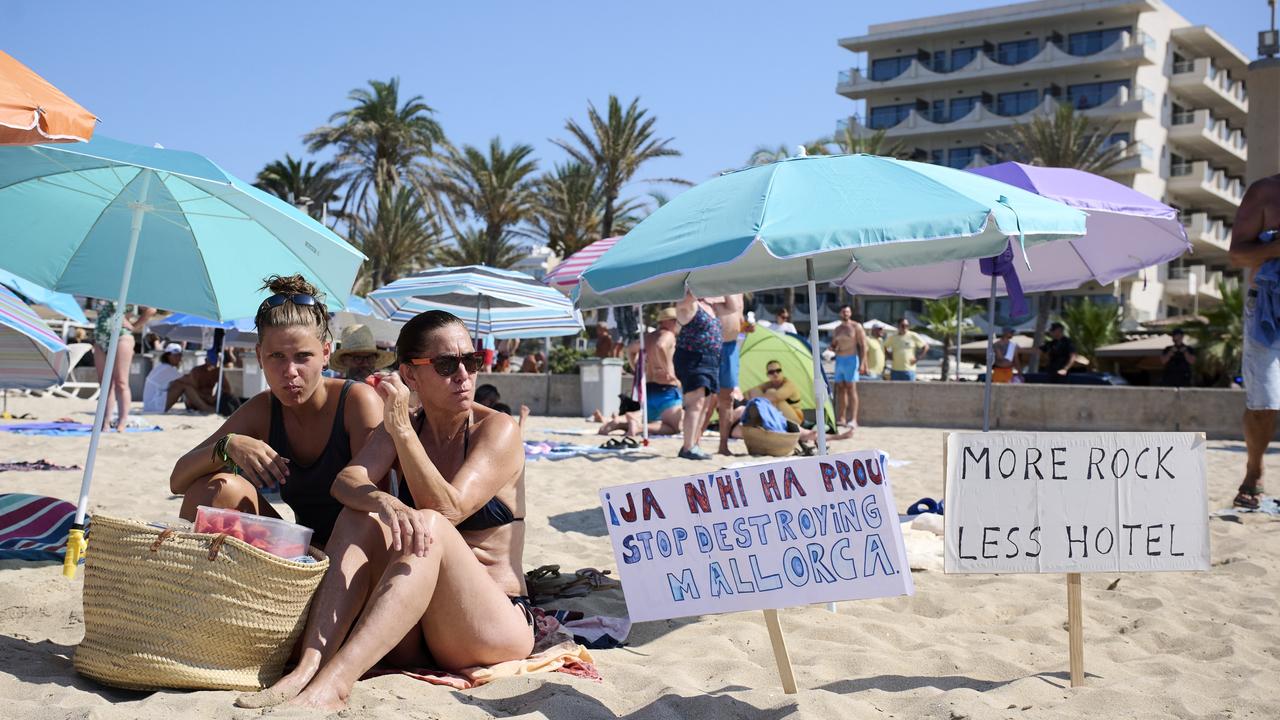 Along with the hate towards swimwear off the beach, many locals want less tourists in some parts of Europe. Picture: Carlos Alvarez/Getty Images.