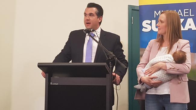 Liberal member for Deakin Michael Sukkar claiming victory.