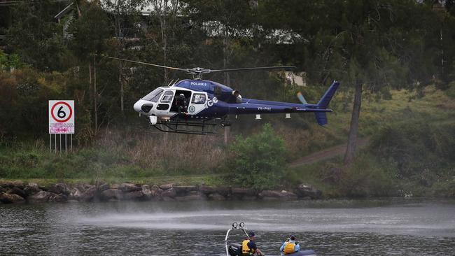 Emergency services were called to the Tench Ave Boat Ramp at Jamisontown on the Nepean River for reports of a car in the water. Picture: David Swift.