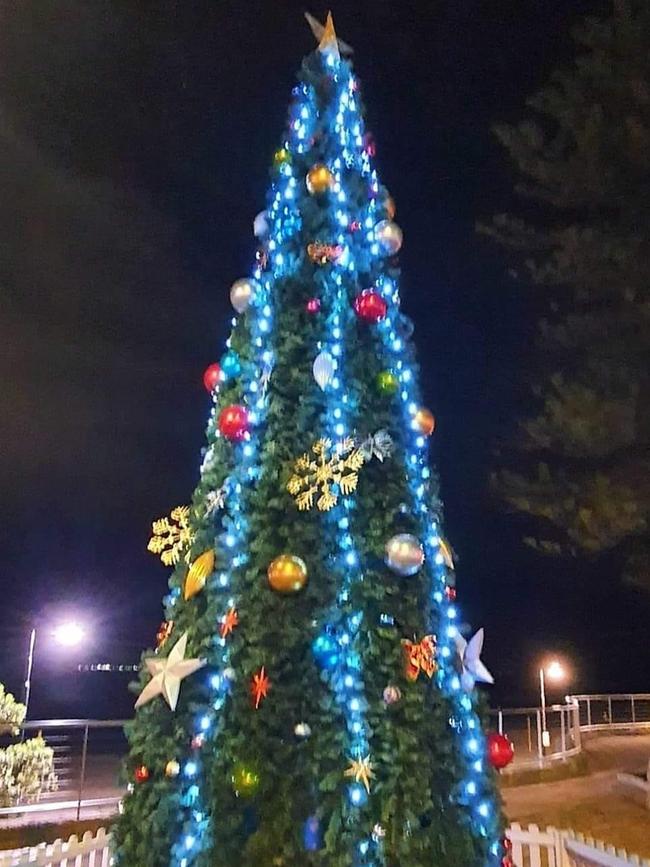 The Christmas tree at Ramsgate Beach in 2022. Picture: Kim Yeld