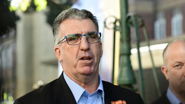 Health Services Union secretary Gerard Hayes described support for aged care as ‘core business’ for Labor but conceded funding commitments were ‘under question’. Picture: AAP