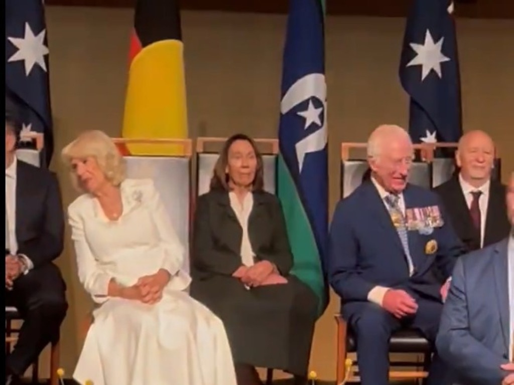 The King and Queen remained calm during Thorpe’s screaming outburst. Picture: NewsWire