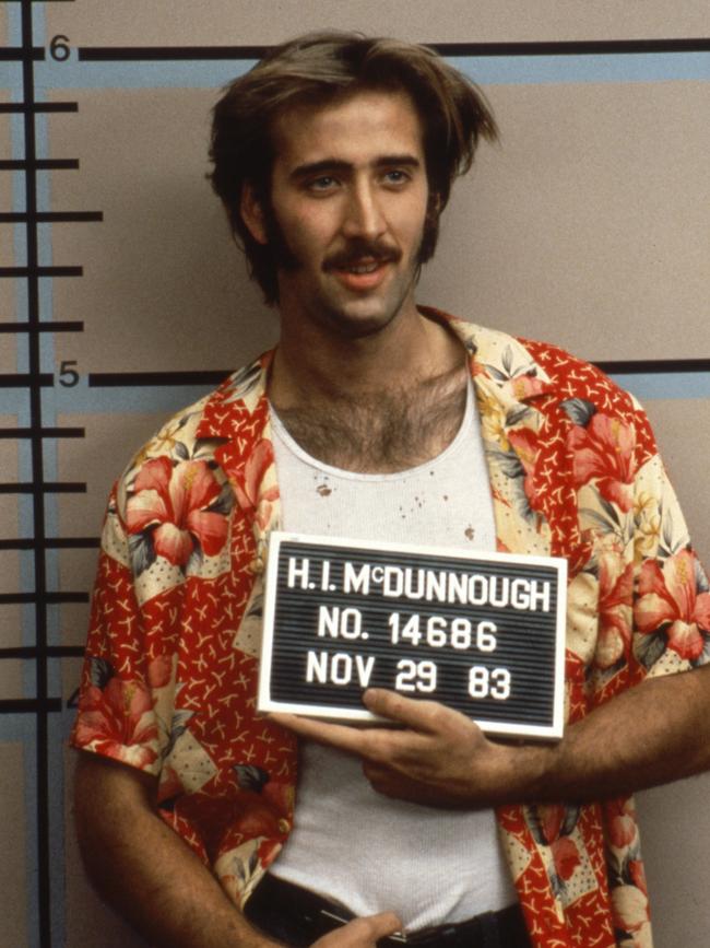 Nicolas Cage in <i>Raising Arizona</i>.