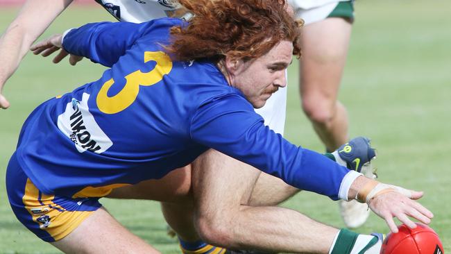 Football GFL: North Shore v Bell Park North Shore 3 Brad Gerrard and Bell Park 2 Fraser Marris Picture: Mark Wilson