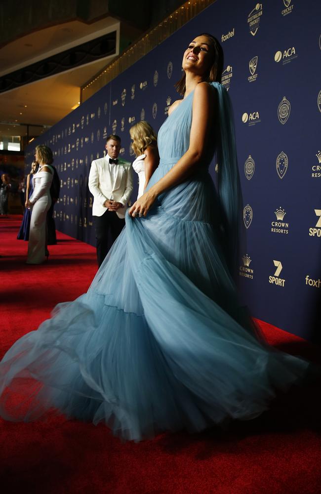 Rachel Khawaja twirled for the cameras. Picture: Getty Images