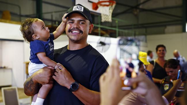 Latrell Mitchell is hoping to provide inspiration to the local residents of Jubullum. Picture: Sam Ruttyn