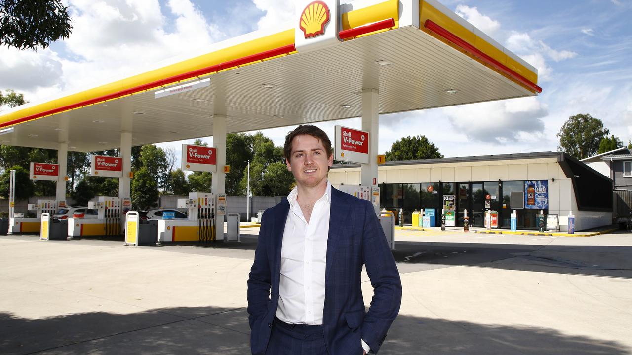 Burgess Rawson’s Andrew Havig at the Shell Viva service station on Wynnum Rd, Tingalpa.