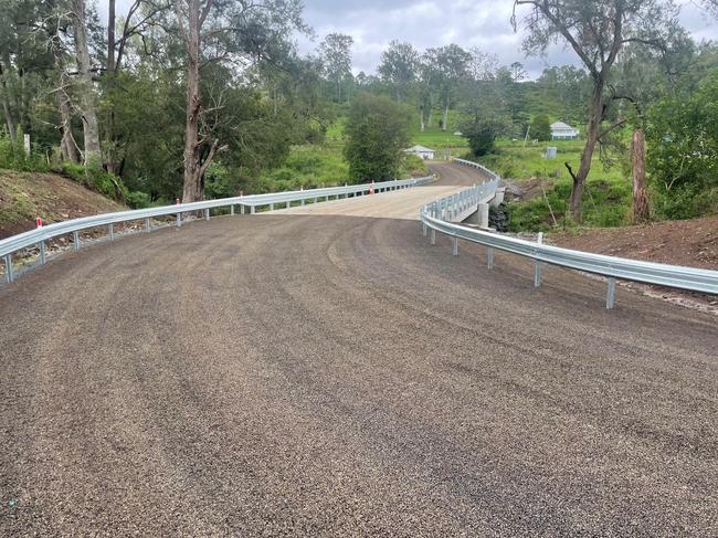 The new Lamonds Bridge on Gradys Creek Road has opened to traffic. The opening of the new bridge has meant that Lions Road has opened to through traffic after it was closed in mid-June to allow for the bridge works. Picture: supplied