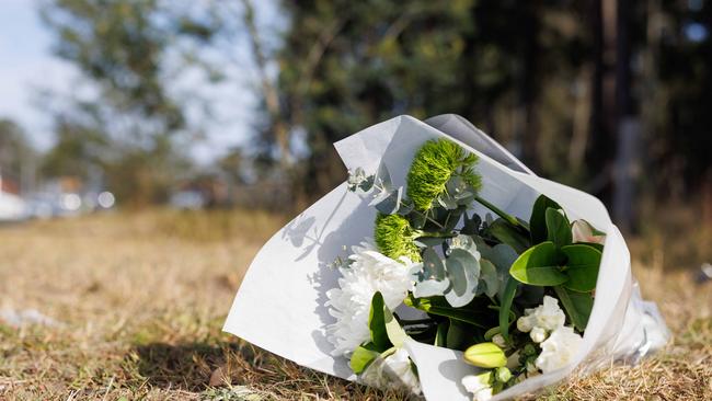 DAILY TELEGRAPH JUNE 12, 2023 A horror bus crash in the Hunter Valley over night has claimed 10 lives with many more in hospital. Roads are closed in the area and people have come to lay flowers. Picture: David Swift