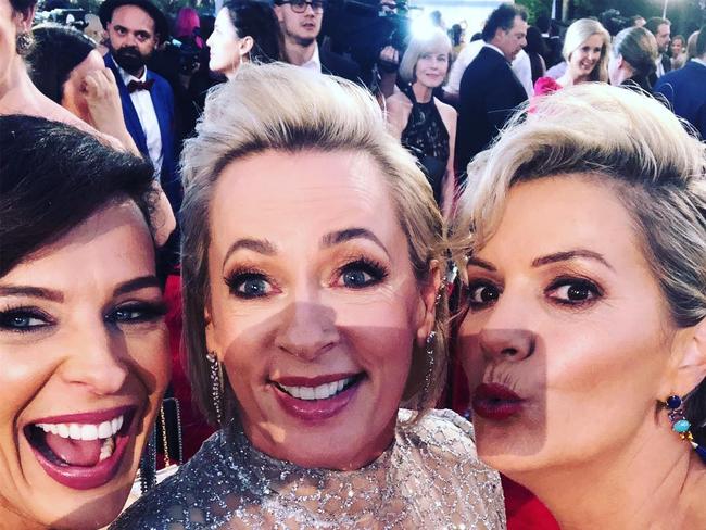 Studio 10 news presenter Natarsha Belling, comedian Amanda Keller and veteran journalist Sandra Sully. Picture: @natarshabelling