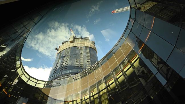 Construction progresses on the Queen’s Wharf development. Picture: Lyndon Mechielsen