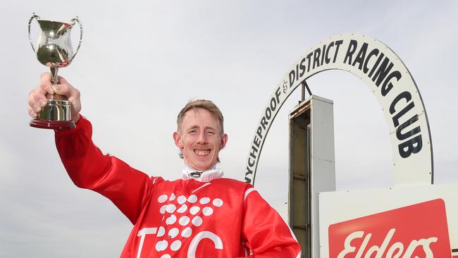 Nathan Punch won the Mt Wycheproof Cup on Bannerton.