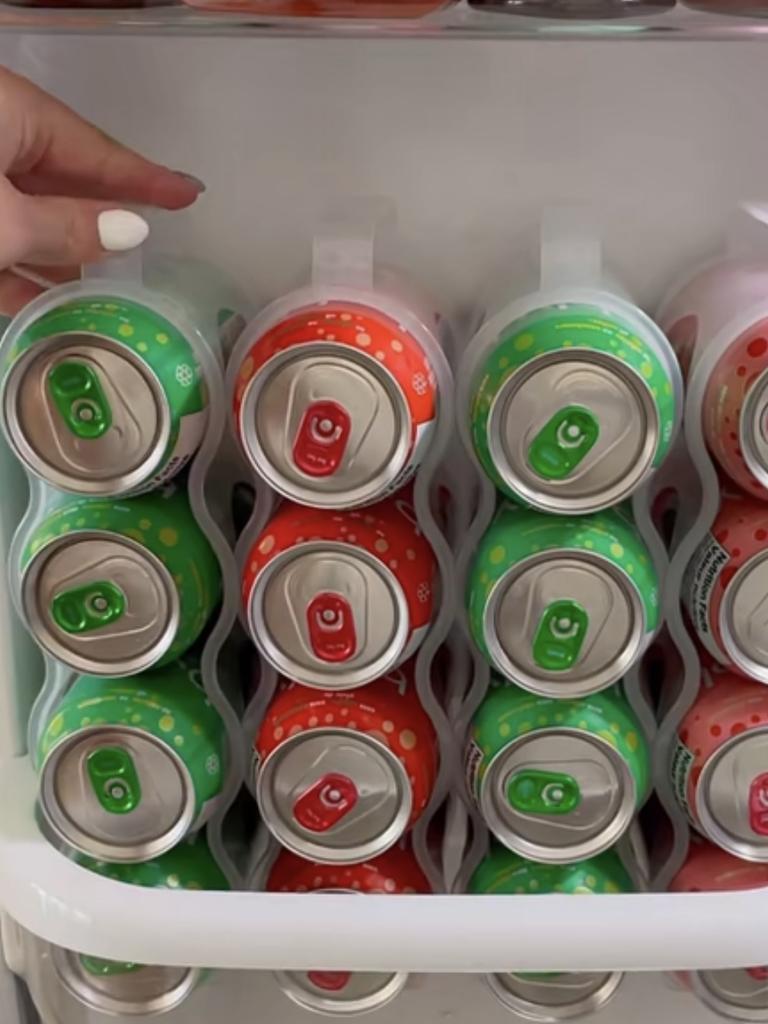 The cans are popular among TikTok fridge organisers. Picture: TikTok