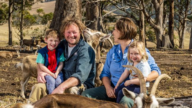 Iain and Kate Field with children Zoe and Hamish. Pictures: Phillip Biggs.