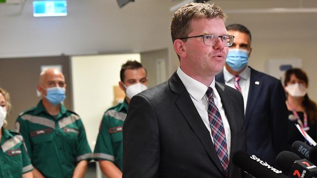 Health Minister Chris Picton at the Royal Adelaide Hospital. Picture: Keryn Stevens