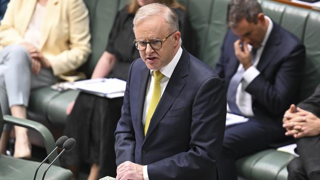 Anthony Albanese during Question Time at Parliament House in Canberra. Picture: Martin Ollman/NewsWire