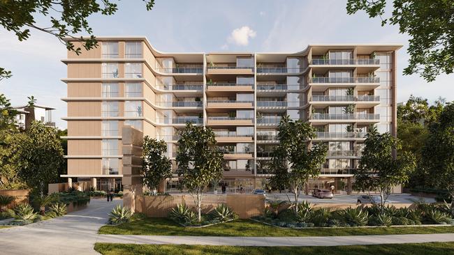 Artist impression of Immerse Projects' Ombre tower which is planned for Scottsdale Drive, Robina.