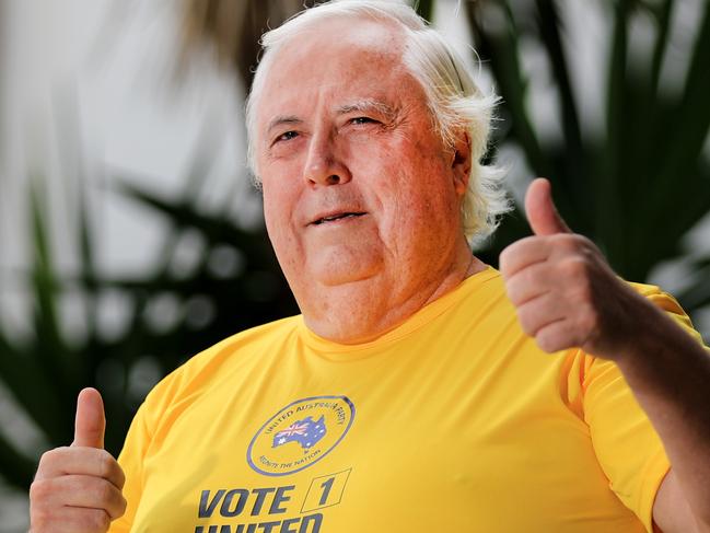 PARADISE POINT GOLD COAST , AUSTRALIA - MAY 21 2022, Picture:  Scott Powick NewscorpClive Palmer poses for a pre Election Day photo at his house prior to casting his vote.