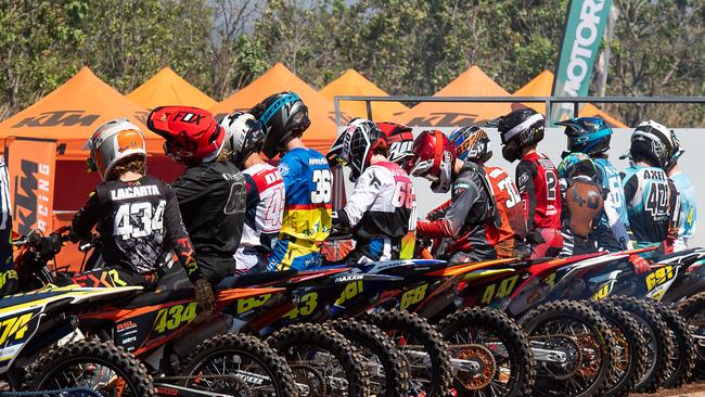 Riders Lineup at the 2023 KTM Australian Junior Motocross Championships, Darwin, NT, Australia. Picture: Pema Tamang Pakhrin