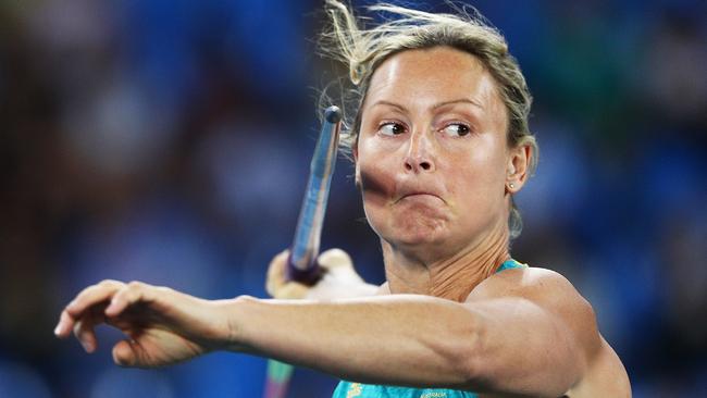 Kim Mickle competes during the Women's Javelin Throw at the Rio 2016 Olympic Games. (Photo by Ian Walton/Getty Images)