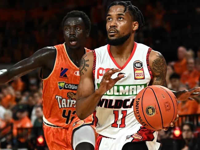 Bryce Cotton and the Wildcats sent a warning to the NBL to close Round 2. Picture: Emily Barker/Getty Images