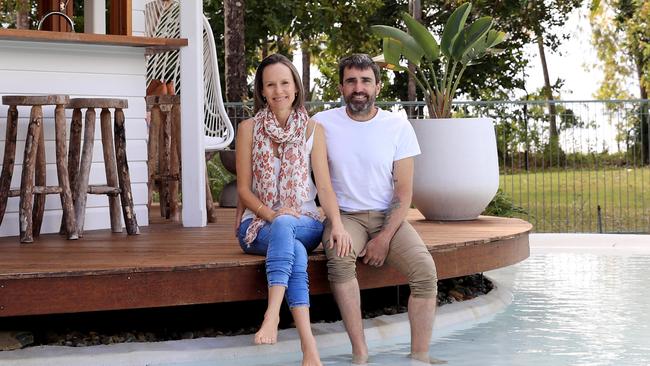 Julie and Nathan Verri love living at Kewarra St, Kewarra Beach. Picture: Brendan Radke