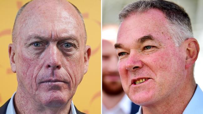 Opposition spokesman for Natural Resources, Mines and Energy Pat Weir (left) and Mines Minister Scott Stewart clashed over the proposed changes to the Queensland Coal Mining Safety and Health Act.