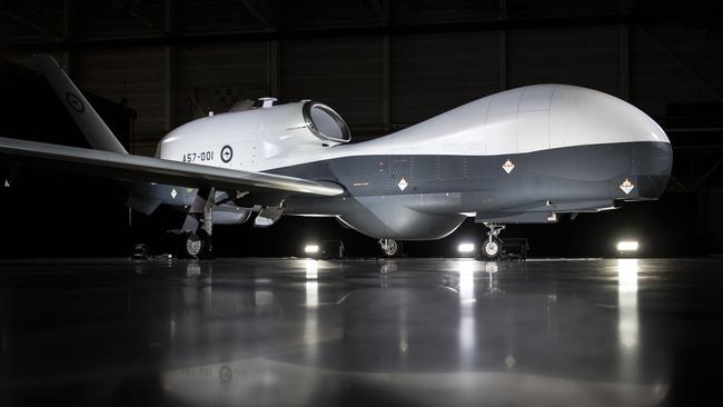 The first of Australia’s three Triton uncrewed surveillance aircraft was unveiled at Northrop Grumman’s production facility in Palmdale, California, in September 2022. Image courtesy of Northrop Grumman