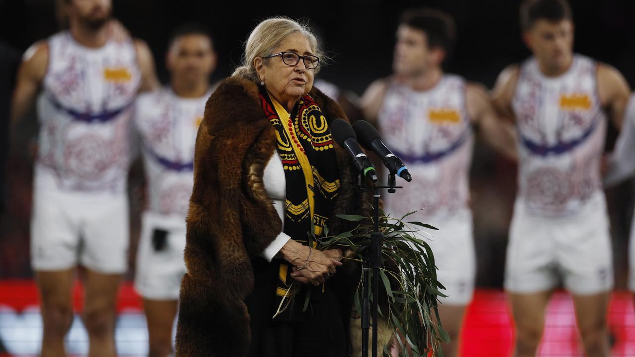 Aunty Joy Murphy has given the Welcome to Country at a wide range of sporting events. Pic: Michael Klein