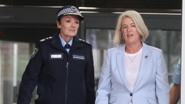 Police Commissioner Karen Webb with Police Minister Yasmin Catley. picture John Grainger