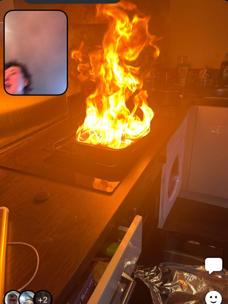 Nothing like a casual house fire to make you go viral on a app to show real-life. Picture: Twitter @mfscraniel