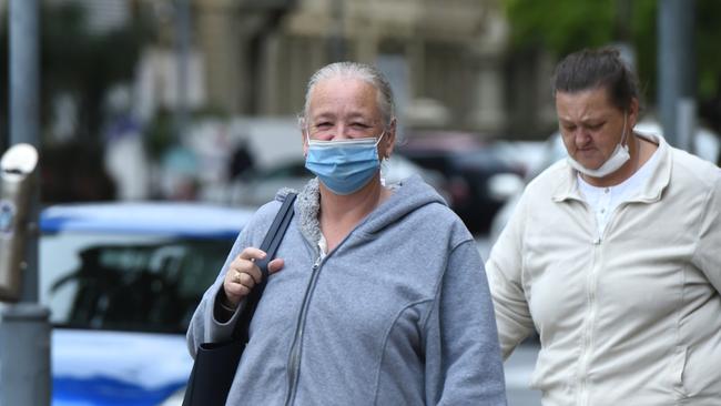 Dianne Davis charged with money laundering, leaves the Magistrate court. Picture: Tricia Watkinson