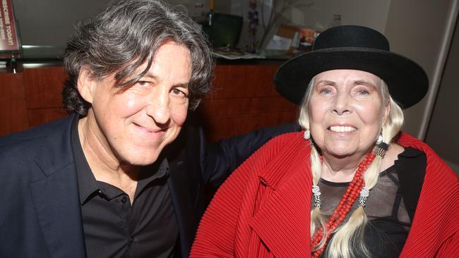 Director Cameron Crowe and singer-songwriter Joni Mitchell at the opening night of Almost Famous the musical in 2019. Picture: Bruce Glikas / WireImage