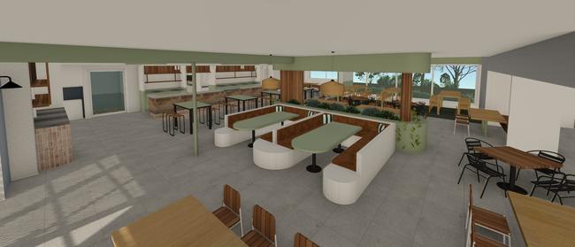 Render of The Fairfield's (formerly Oonoonba Hotel) new bistro and bar. Picture: DAH Architecture.