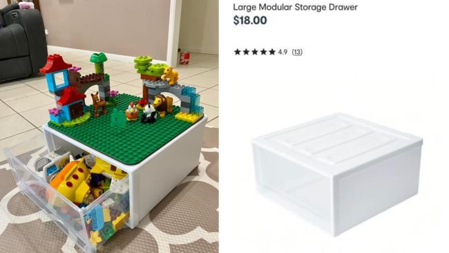 I found the perfect solution to the neverending DUPLO mess for just 18 at Kmart Kidspot