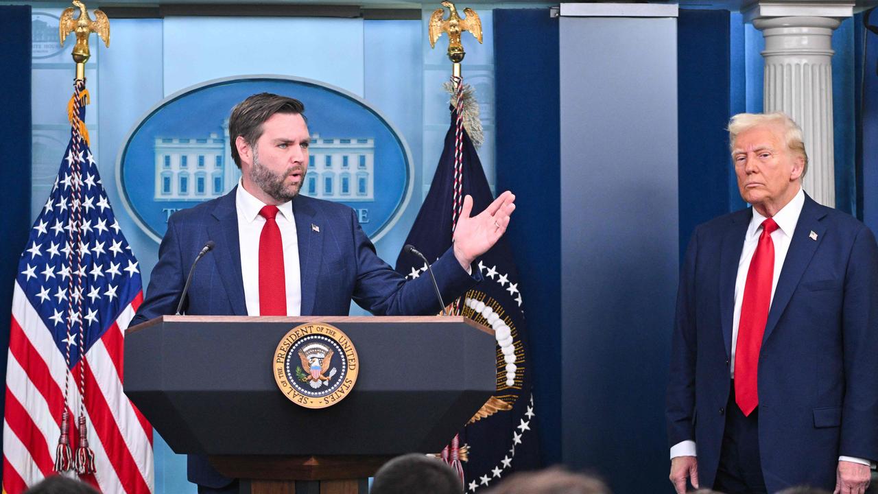 Deputy Prime Minister Richard Marles says he would not call US Vice President JD Vance (left) a ‘knob’. Picture: Roberto Schmidt / AFP