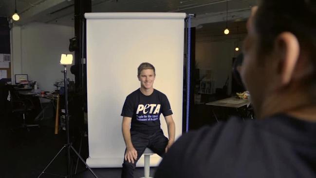 Adam Zampa talks about veganism in PETA's new campaign