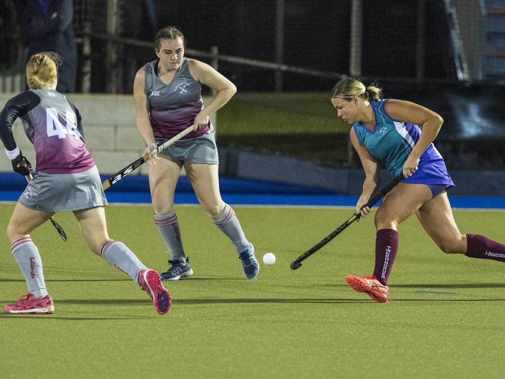 Ella Schultz for Tweed against Gladstone in Hockey Queensland Championships at Clyde Park, Saturday, May 1, 2021. Picture: Kevin Farmer