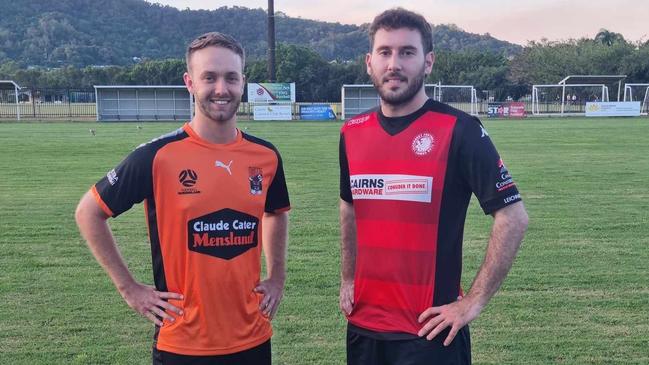 Adrian Madrid (Mareeba United) and Jesse Mulla (Leichhardt FC) are looking forward to playing in the inaugural Moriconi/Bomben Cup.