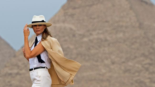 Melania is the traditionally masculine strong, silent type. Picture: Saul Loeb/AFP