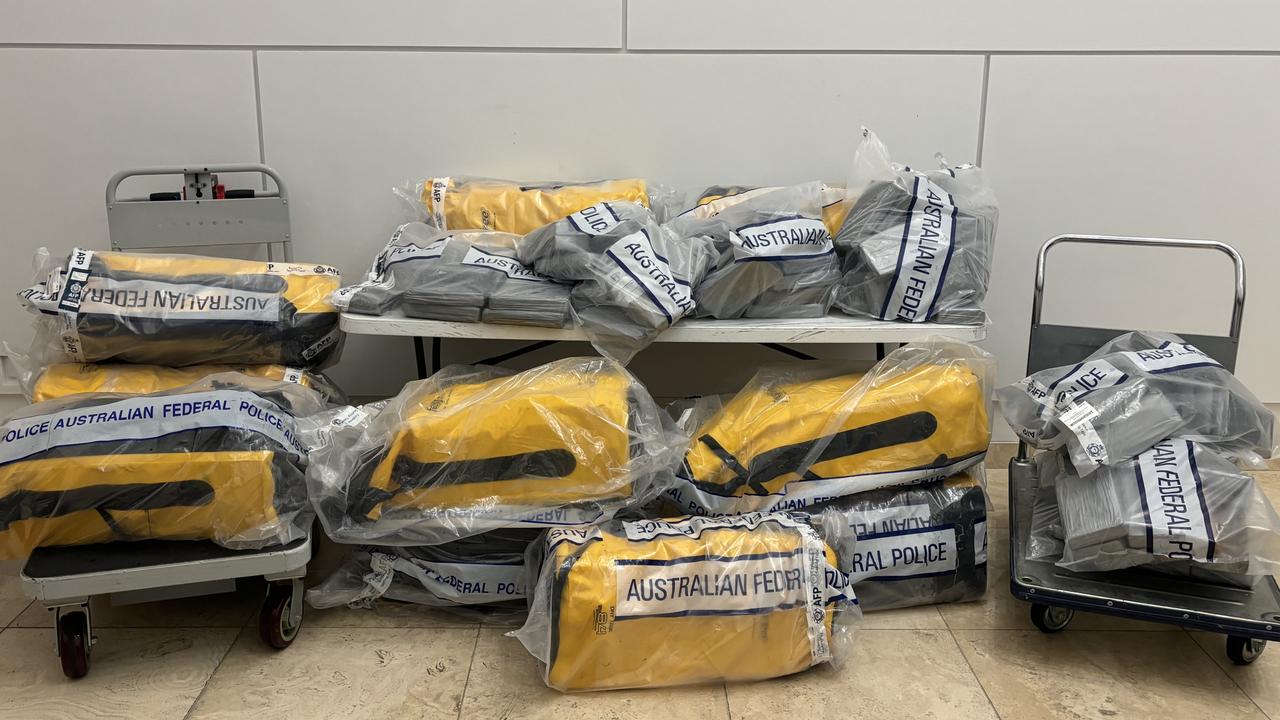 The AFP charged three NSW men over an alleged 500kg import of cocaine into regional Queensland. Picture AFP