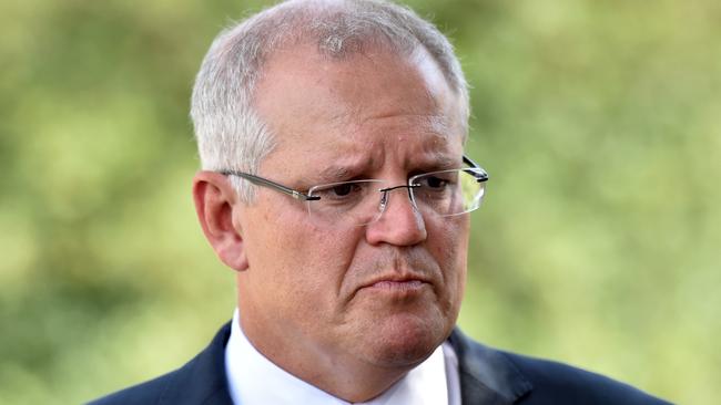 Prime Minister Scott Morrison backs a digital licence for kids. Picture: Mick Tsikas