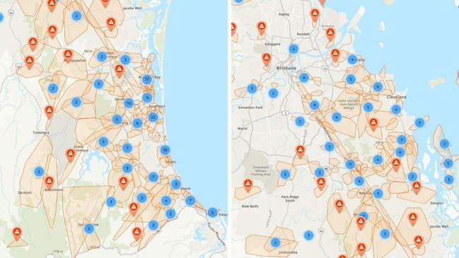 Power outages across South East Queensland overnight.