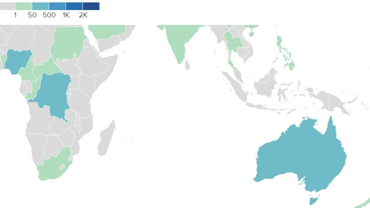 There are 67 cases of Monkeypox in Australia. Picture: WHO