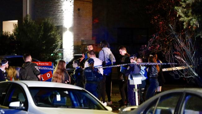 Police at the house in Redbank Rd, Northmead, where three teenagers were stabbed at a birthday part on the night of August 3, 2019. Picture: Steve Tyson