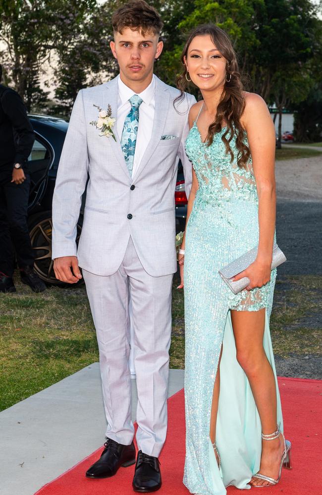 Berrick Kemp and Zoe Vella at Mackay State High School, Mackay Turf Club Saturday 14 October 2023 Picture: Michaela Harlow