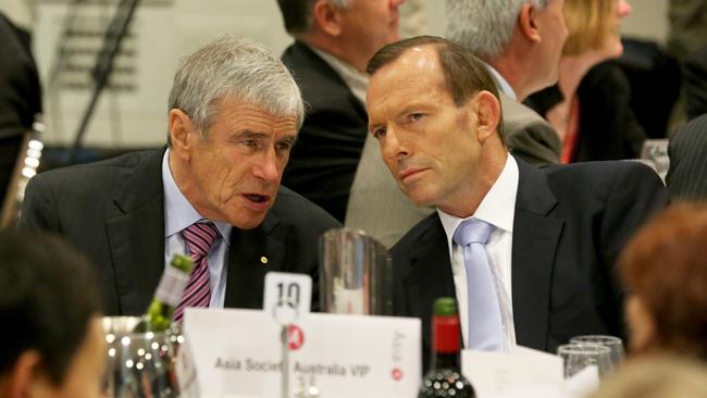 Tony Abbott with Kerry Stokes.