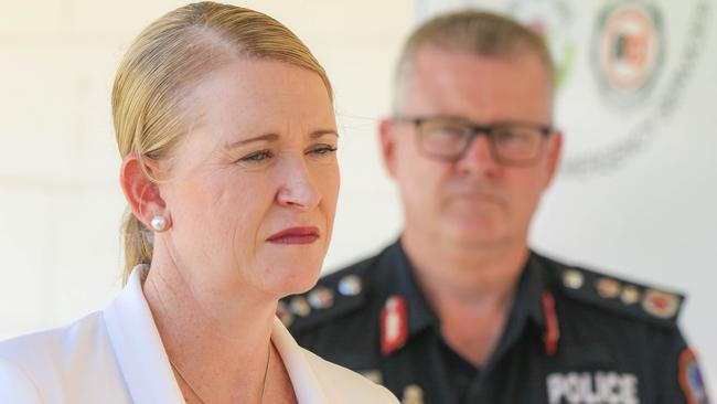 Police Minister Nicole Manison has weighed in on yesterday’s incident. Picture: Glenn Campbell