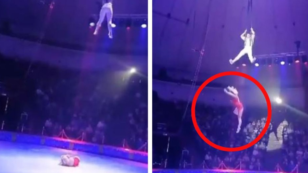 Horror moment woman plunges at circus