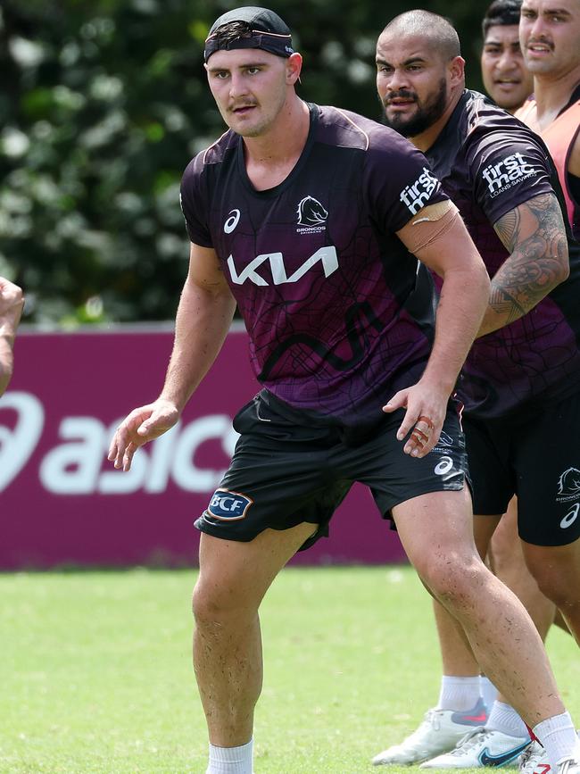 Fletcher Baker was tipped to start for the Broncos. Picture: Liam Kidston